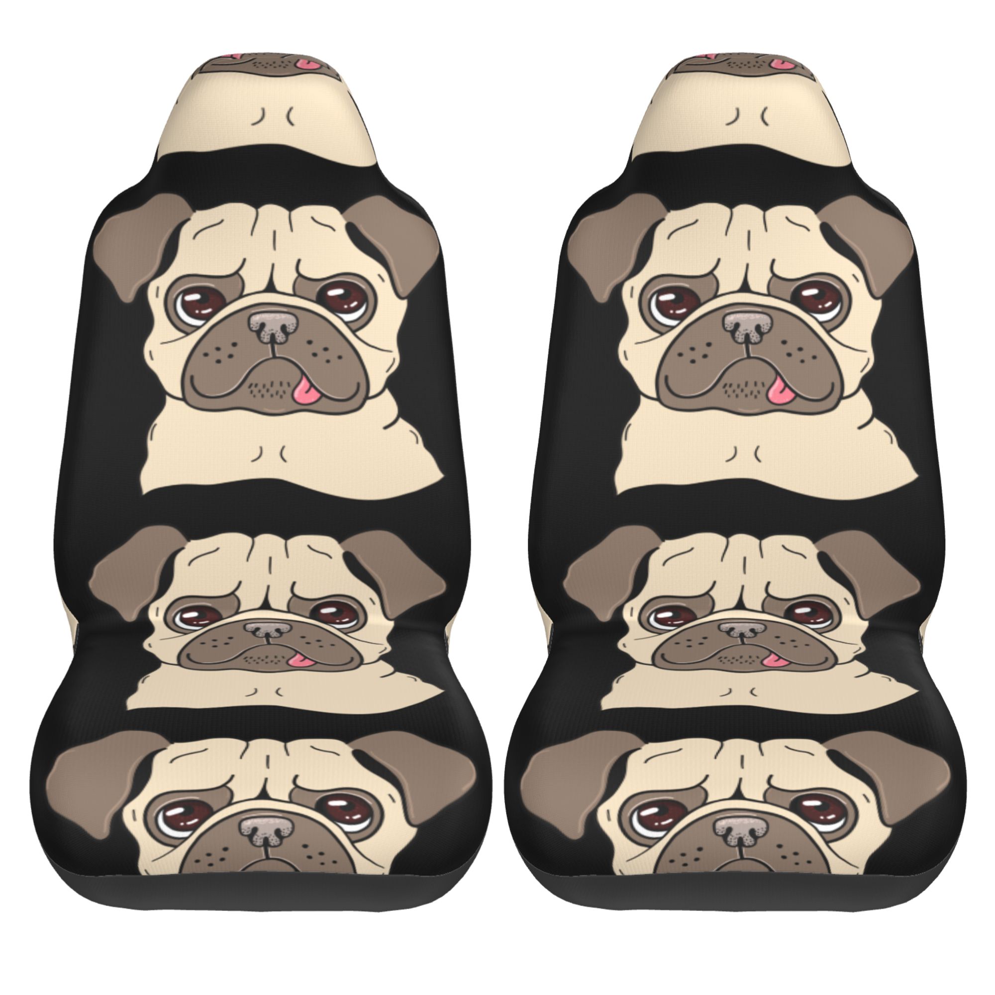 LAKIMCT Striped Dog Car Seat Covers Vehicle Front Seat Covers Universal Fit Seat Protector