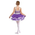 thumbnail image 2 of Hansber Robe Tutu de Danse pour Filles Enfants Paillettes Jazz Fête Danse Costume de Performance Violet 14, 2 of 7