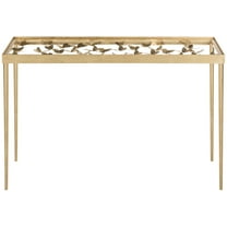 SAFAVIEH Rosalia Butterfly Console Table, Gold/Clear