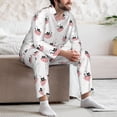 thumbnail image 7 of Honeii Umbrella Cat Pattern Mens Pajamas Set,2pcs Men's Lounge Long Sleeve Sleep Shirt and Pajama Bottoms Sleepwear Set,Mens Pjs Sets-X-Large, 7 of 7