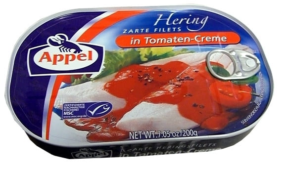 Herring Fillets in Tomato Cream (Appel) 200g by