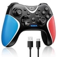 thumbnail image 1 of Wireless Game Controller with Programmable/Vibration/Turbo Compatibility for /Lite/OLED/ PC Blue, 1 of 5
