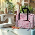 thumbnail image 4 of ZIATUBLE Cherry Blossom Sewing Machine Carrying Case Soft Carry Case with Storage Pockets and Handles Large Capacity Padded Storage Bag with 4 Bottom Rubber Pads Carry Tote Bag, 4 of 7