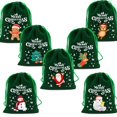thumbnail image 3 of Bolsas de terciopelo de Feliz Navidad, bolsas de embalaje de joyería de Boutique con cordón verde, bolsas de regalo de dulces, Favor, 9x12, 13x18cm, 4 piezas por lote, 3 of 4