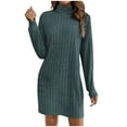 thumbnail image 2 of WJHWSX Dresses for Women,Womens Fall Dresses,Casual Dresses for Women,Long Sleeve,Easy Care,Soft,Solid,M(US:6), 2 of 7