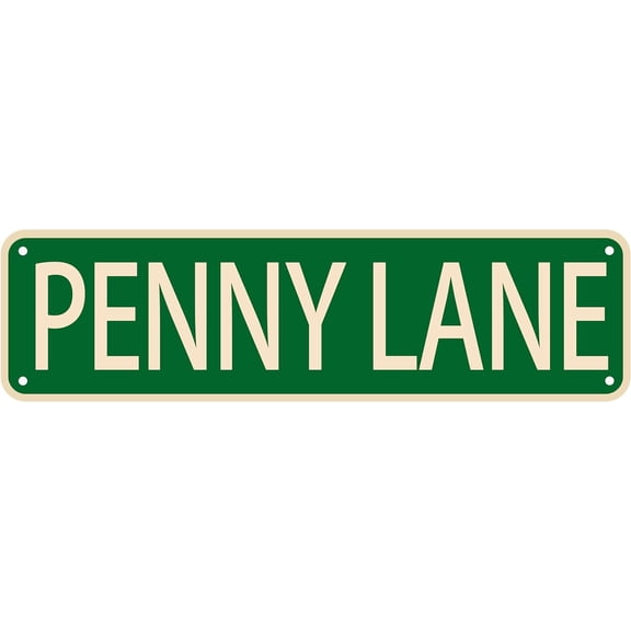 4x16 inch Metal tin Signs Penny Lane Street Signs Metal Sign Vintage Rustic Retro Street Sign