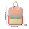 thumbnail image 4 of Uxgjfwu Color Block Ki-ds Backpack, Orange Stitch Detail Small Bookbag with Padded Straps, Tod-dler Day-care Pack, 4 of 9