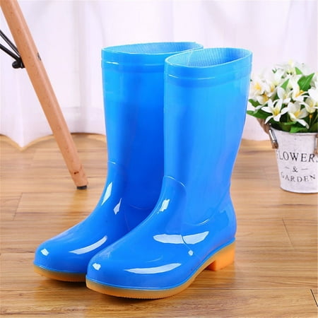 

Qepwscx Rain Boots Waterproof Garden Shoes Anti-Slipping Rainboots For Ladies Comfortable Insoles Stylish Light Rain Shoes Outdoor Work Shoes