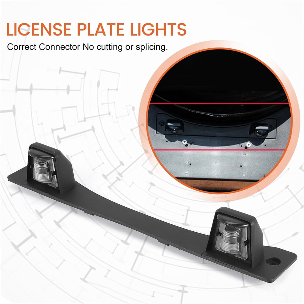 Zyutaosan 1pc Car License Plate Light assembly for 2008-2015 Jeep Wrangler 68048762AB