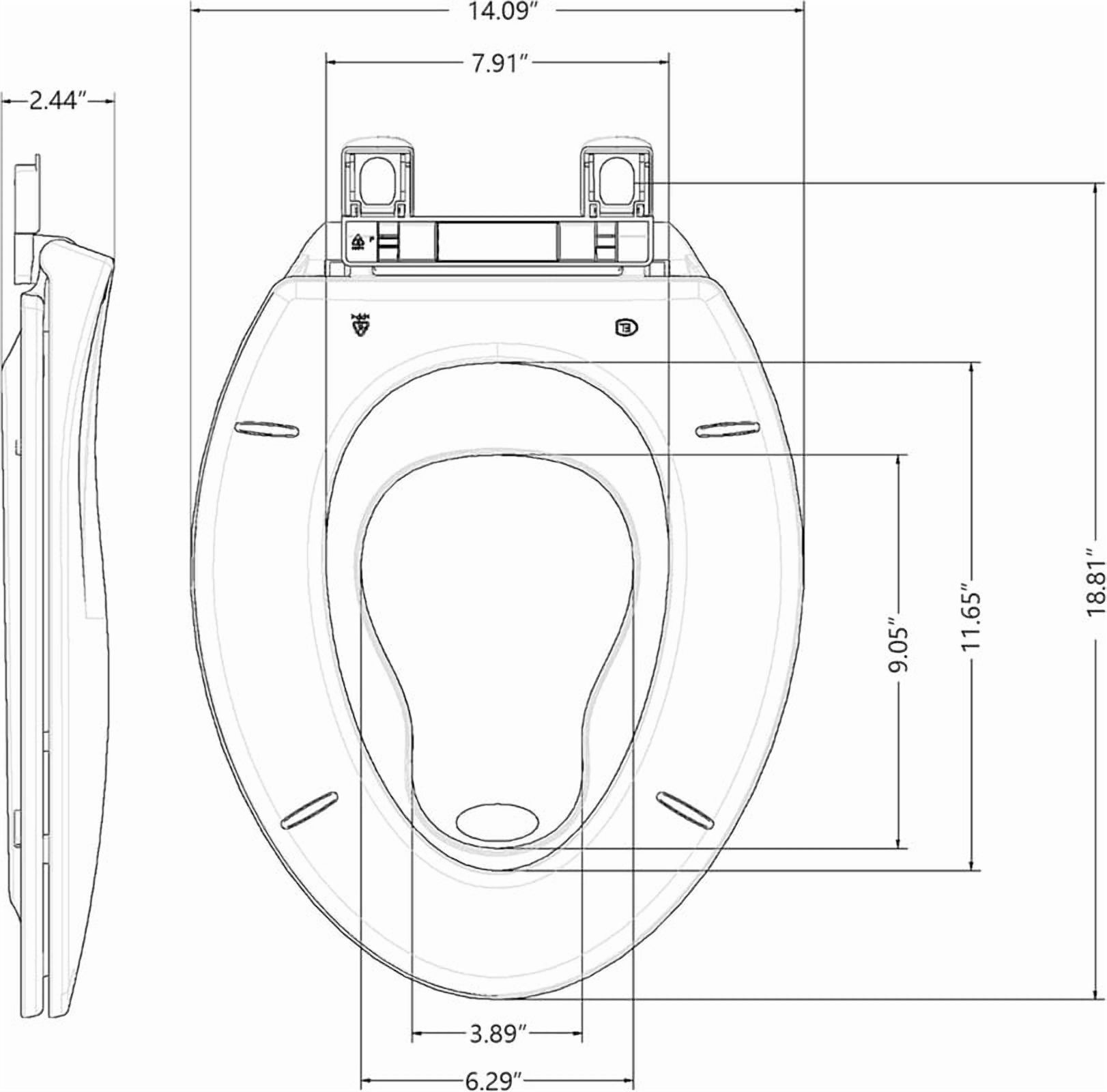 Towallmark Toilet Seat Elongated, Soft Close Heavy Duty Toilet Lid With Toddler Seat, Universal Fit Easy Installation, Replacement Toilet Seat With Slow Close
