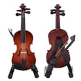 thumbnail image 1 of Modelo De Mini Violín, Violín En Miniatura De Madera Con Soporte, Con Soporte, , Estuche, Modelo De Instrumentos Musicales, Accesorios De Casa De Muñecas Para La Decoración Del, 1 of 7