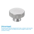 thumbnail image 4 of Tuercas de pulgar estriadas Uxcell, paquete de 4 M3 x D11mm x H7mm, pernos de acero inoxidable para agujeros ciegos en piezas de impresoras 3D, 4 of 5