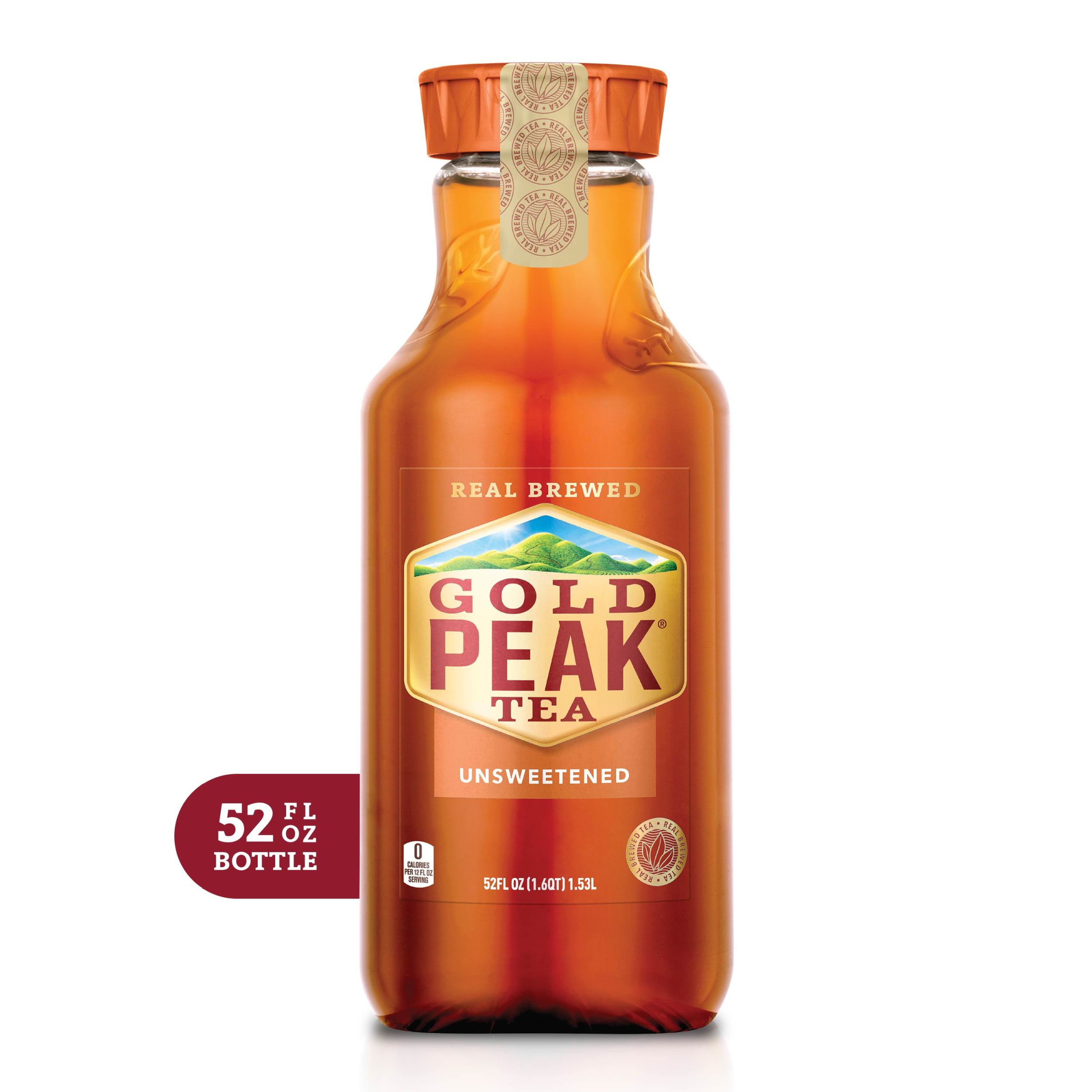Gold Peak Unsweetened Black Iced Tea Drink, 52 fl oz - Walmart.com
