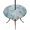 Teal Green, variant on Round Outdoor Tablecloth with Umbrella Hole and Zipper, Nautical Anchor Tablecloth with Elastic Waterproof, Coastal Ocean Coral Eucalyptus Leaves Patio Table Covers for 36" - 44" Picnic Pool Tables