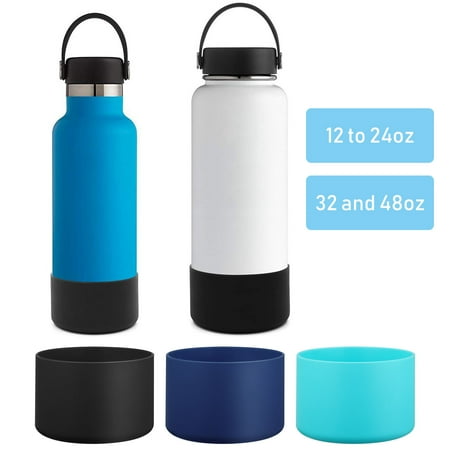 Flexi Cat - Protective Soft Silicone Water Bottle Flex Boot for Hydro Flask,Portable Travel Pet Bowl for Dog Cat Food Water Feeding,Ideal for all outdoor activities-Mint Green,Dark Blue,Black