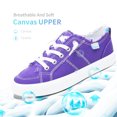 thumbnail image 3 of Obtaom Women's Play Fashion Sneaker Dark Purple Comfortable Walking Shoes Canvas Slip on Shoes(Dark Purple US5), 3 of 10