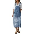 thumbnail image 1 of asddcavvf Robes pour Femmes Robe en Denim Déchirée à Bretelles Décontractée Dos Nu Jupe Salopette pour l'Été, 1 of 5