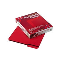 Smead 21538 Recycled Folders, One Inch Expansion, 1/3 Top Tab, Letter, Bright Red, 25/Box