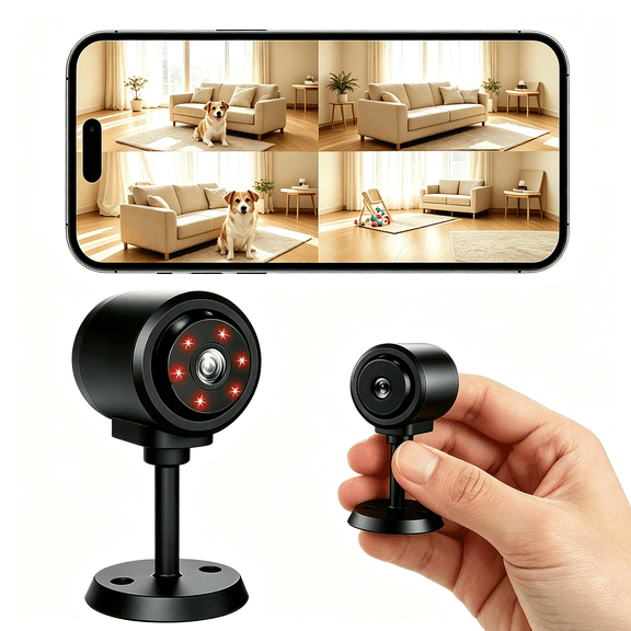 1080P Mini WiFi Security Camera quipped with Night Vision & Motion Detection for Home & Office & Baby & Pet (1 Pack)