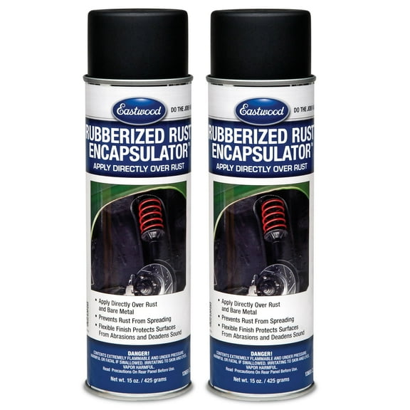 Eastwood Black Rubberized Rust Encapsulator 15 oz Aerosol 2 Pack