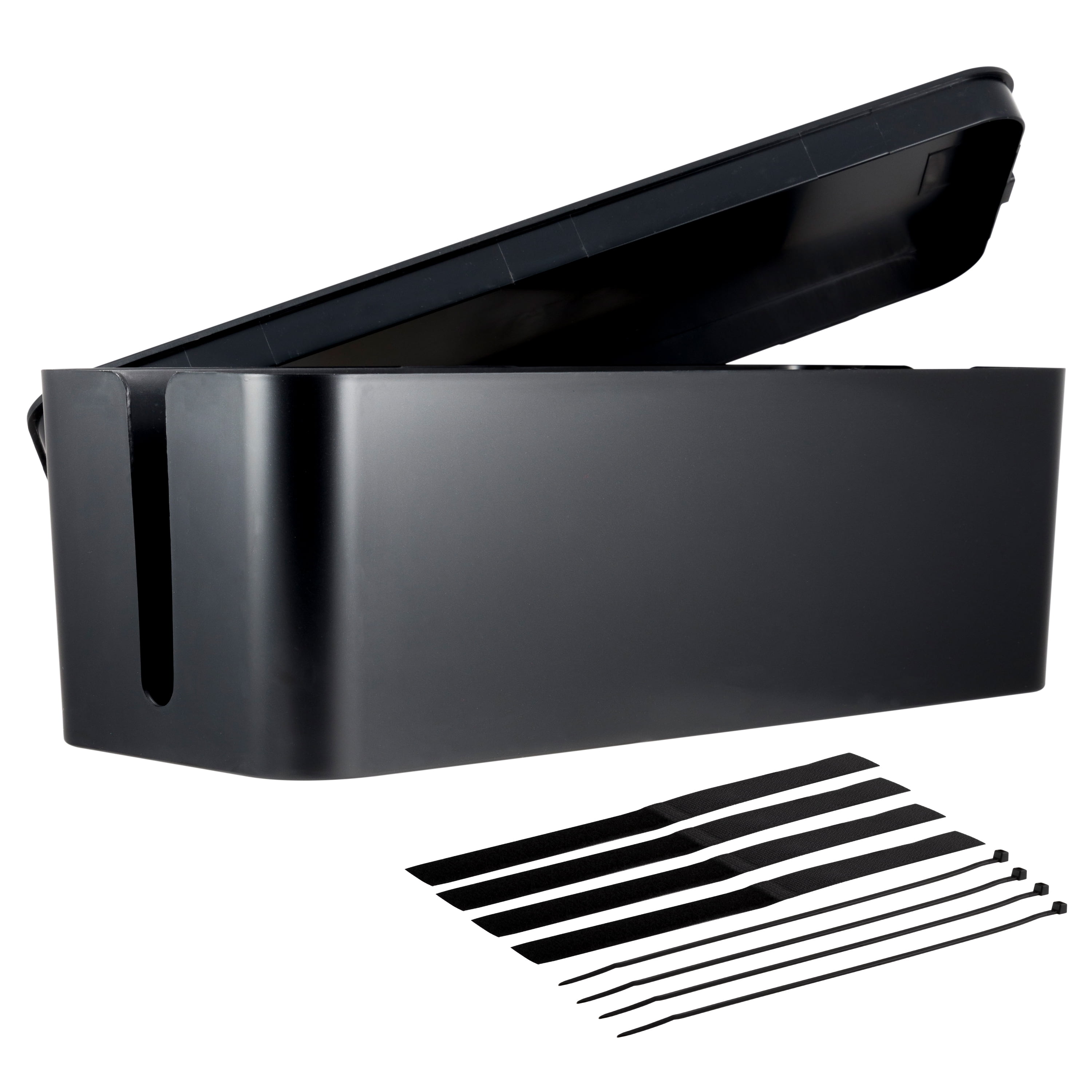 Cordinate Cable Management Box, Large, Black, 2pk - Walmart.com