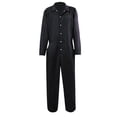 thumbnail image 1 of Mono para hombre de color liso con solapa y manga larga, pantalones de mono para hombre, 1 of 2