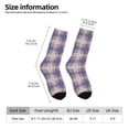 thumbnail image 6 of Uemuo Heart Check Plaid Pattern Women's Crew Socks, Soft Durable Breathable Moisture-Wicking with Odor Control Cotton socks, 6 of 9