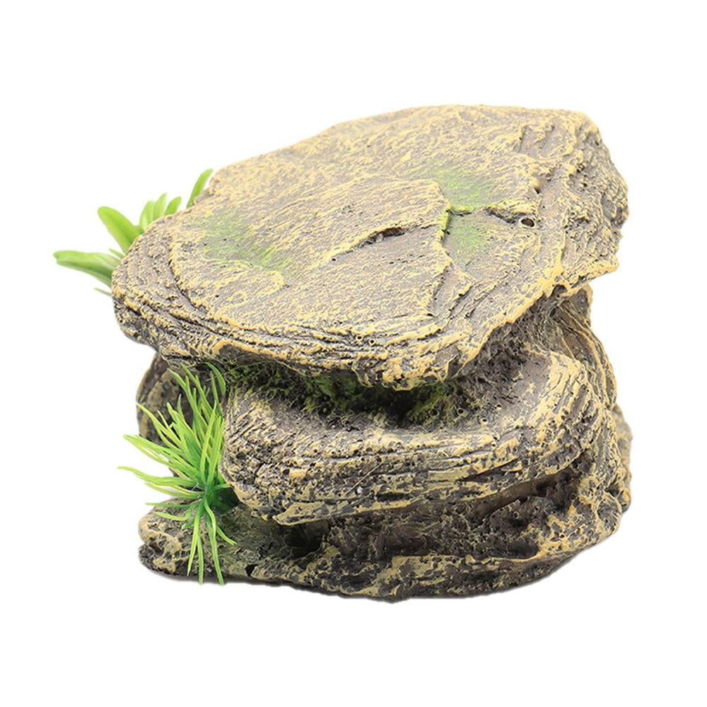 AIXING Turtle Reptile Habitat Hiding Caves Fish Hiding Cave Aquarium ...