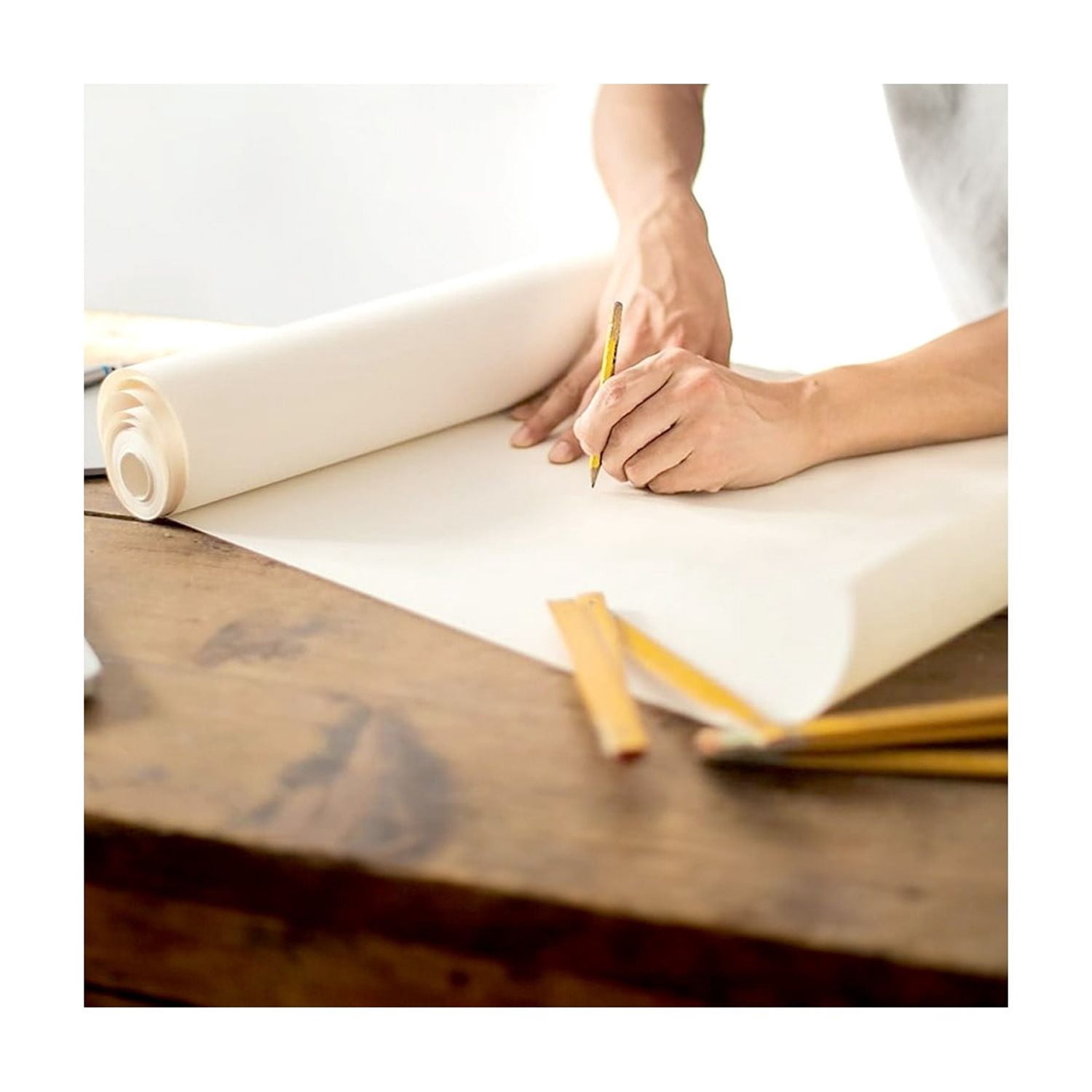 Butcher Kraft Paper Roll, Uncoated, 40 lbs, 18 Inches x 1000 Feet, White