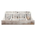 thumbnail image 2 of TOOL1SHOoo Condiment Organizer with 9 Compartment,Pine Wooden Condiment Holder for coffee counters,kitchen,offices,hotel lobbies,White, 2 of 11