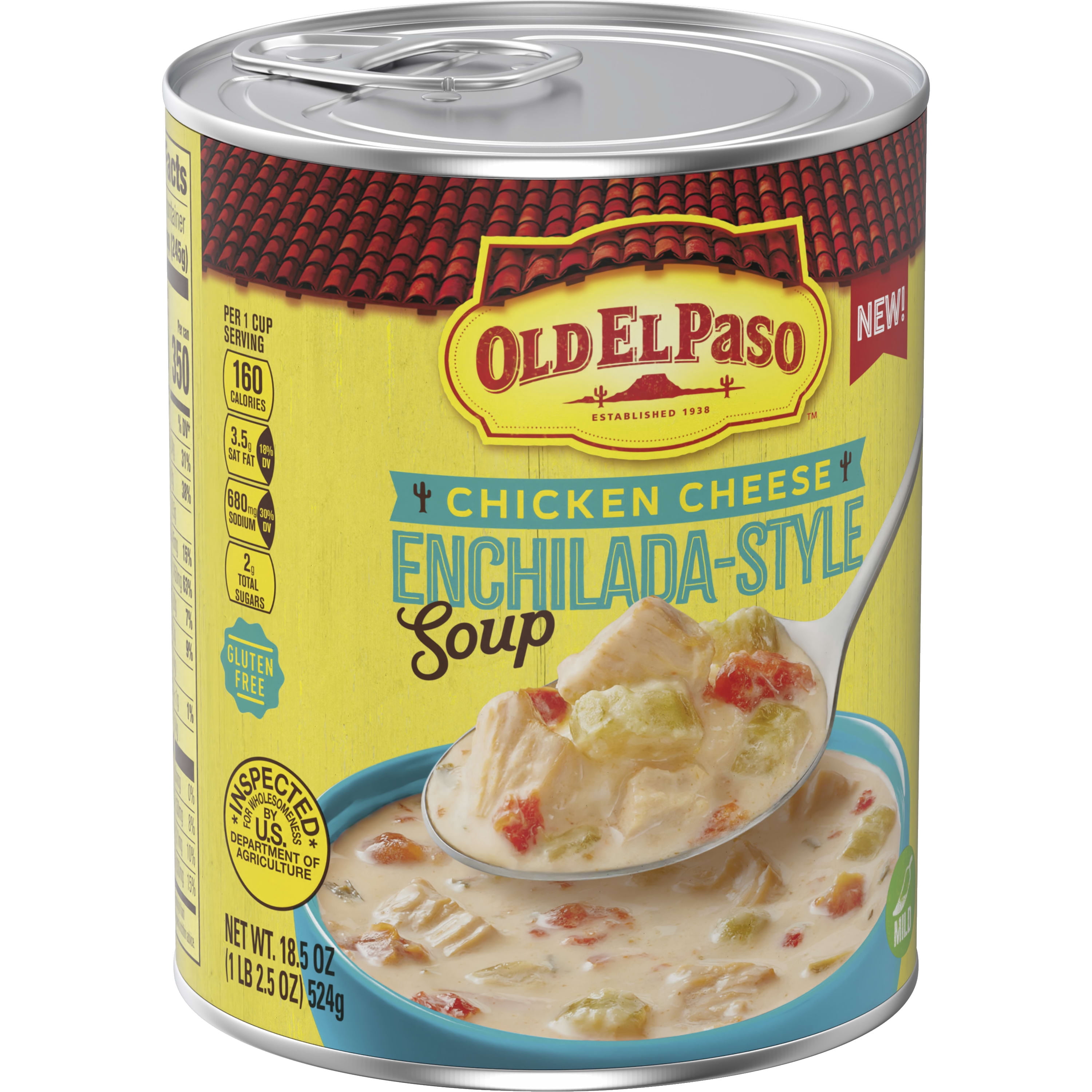 Old El Paso Chicken Cheese Enchilada-Style Soup, Ready to Serve Canned Soup, 18.5 oz