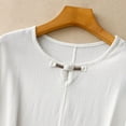 thumbnail image 4 of Taqqpue Womens Summer Plus Size Cotton Tops Solid Color Crew Neck Short Sleeve T Shirts Loose Fit Casual Basic Blouses Tops with Pockets, 4 of 8