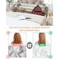 thumbnail image 4 of Windmill Farmhouse Satin Pillowcase for Hair and Skin with Zipper, Soft Breathable Cooling Silk Pillow Cases, Vintage Teal Brown Wooden Butterfly Body Pillow Covers Bed Pillows 20"x54", 4 of 6