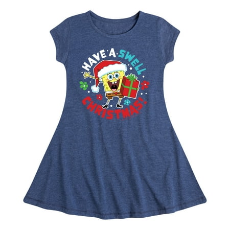 

SpongeBob SquarePants - Have A Swell Christmas - Toddler And Youth Girls Fit And Flare Dress