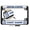 Black, variant on Motorcycle Metal License Plate Frame with U.S. Coast Guard Design - Black
