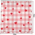 thumbnail image 6 of Valentines Day Shower Curtain, 72"X72" Pink Heart Shower Curtain, Valentine Bathroom Decor, Valentines Day Bathroom Set with Hooks, valentine''s Plaid shower curtain, Cortinas de Baño de San Valentin, 6 of 6