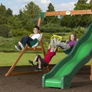 Backyard Discovery Shenandoah Cedar Wood Swing Set, Slide, Clubhouse, Playhouse, Kitchen