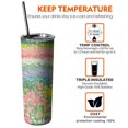 thumbnail image 6 of 20oz Pioneer Flower Skinny Tumblers Stainless Steel Tumbler with Lid and Straw,Vacuum Insulated Double Wall Travel Tumbler Cups with Cleaning Brush for Coffee,Tea, 6 of 6