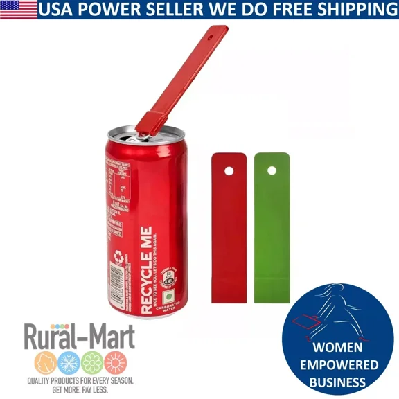 2Pk Plastic Beer & Soda Can Openers – Red & Green Beverage Bottle Openers