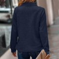 thumbnail image 4 of GEWSEY Women Tops Quarter Zip Fall Winter Spring Tunic Casual Oversized Sweatshirt Ribbed Quilted Pullover Vneck Outfit 2025 (Navy, XXL), 4 of 9