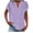 Purple, variant on cocolona Womens Summer Button V Neck Shirts Trendy Casual Short Sleeve Tops Lightweight Comfy Blouse S-2XL
