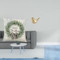 thumbnail image 2 of Funda de cojín decorativa con diseño de pájaros dorados festivos y estatua de animal para decoración moderna del hogar, la oficina, el sofá y la sala, 2 of 8