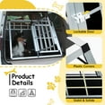 thumbnail image 6 of MIDOQIN Double Doors Pet Travel Carrier, Aluminium Travel Dog Crate, Trapezoidal Dog Kennel Cat Carrier Cage for Dogs, Cats, 6 of 9