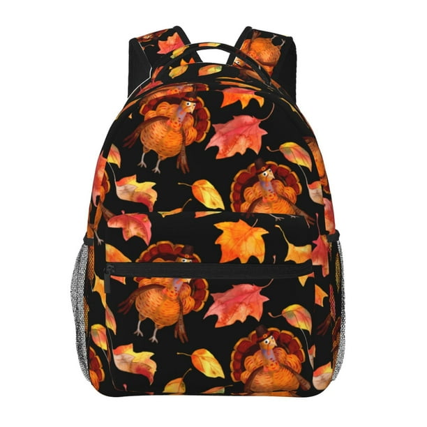 Easygdp Thanksgiving Turkey 1 Mochila Ergonómica Versátil para Laptop - Múltiples Bolsillos, Correas Ajustables, Unisex para Escuela, Viajes y Actividades al Aire Libre-One Size