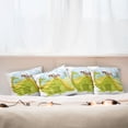thumbnail image 7 of Ambesonne Cartoon Throw Pillow Cover 4 Pack, Knight and His Horse, 18", Apple Green Sky Blue, 7 of 7