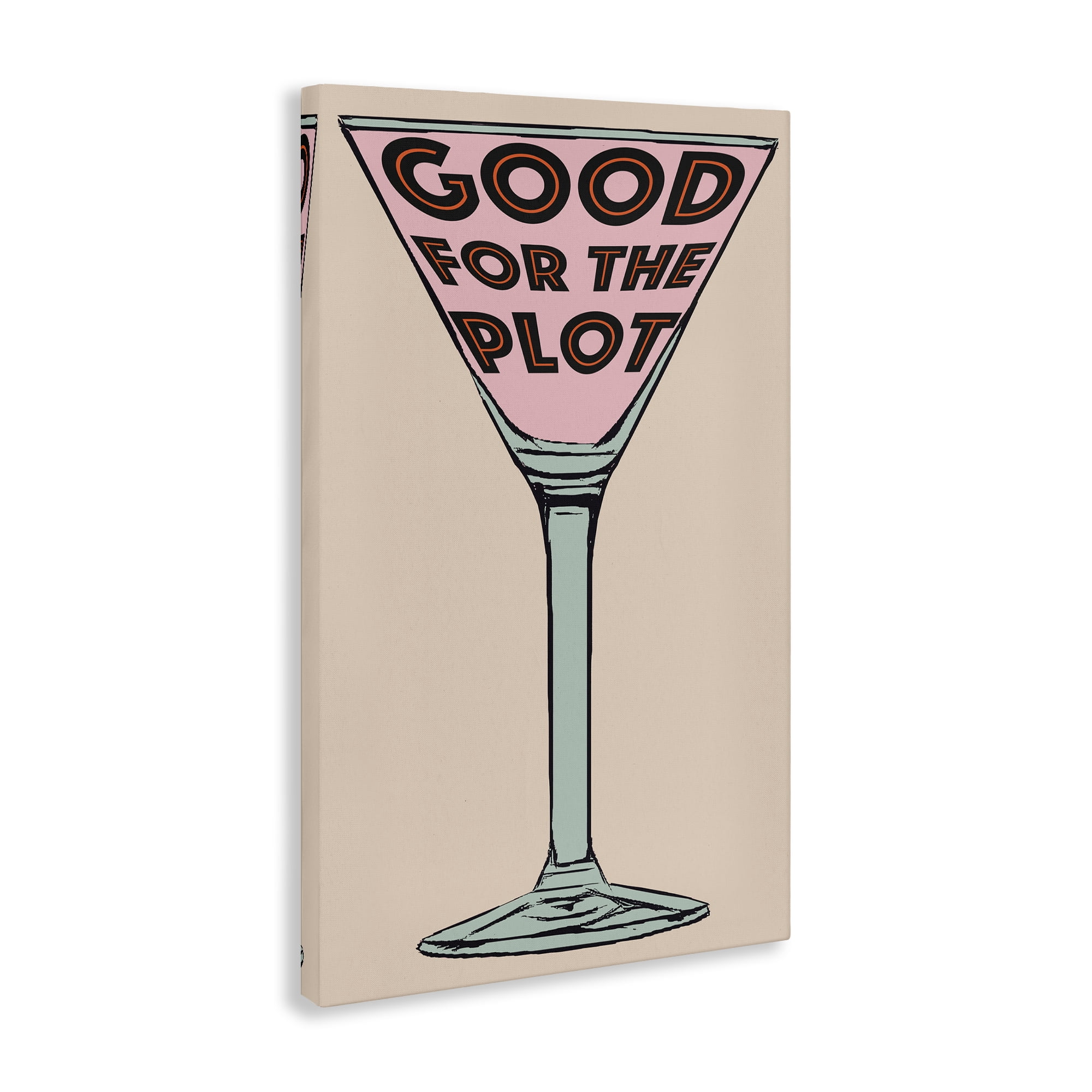Stupell Industries Good For The Plot Cocktail Food & Beverage Painting Wrapped Canvas Art Print Wall Art, 20 x 30