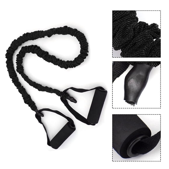 Cinturón elástico de Yoga NikouMX Cuerda de tracción ranurada bandas de resistencia 10 lb verde 15 lb rojo 20 lb azul 25 lb amarillo 30 lb negro