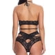 thumbnail image 3 of Conjunto de ropa interior de malla de encaje para mujer, lencería sexy, ropa de dormir, ropa de dormir, negro, M Inevent XX000073-06, 3 of 7