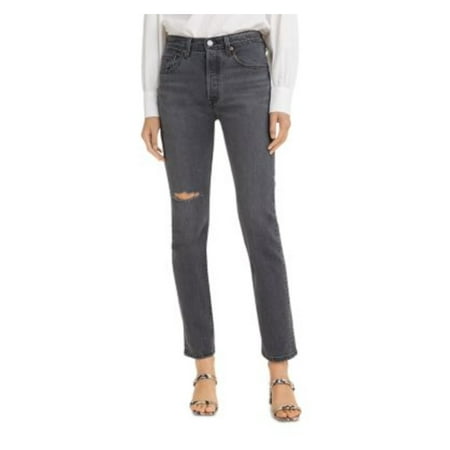 LEVI'S Womens Gray Zippered Pocketed Skinny Jeans Juniors W29/ L28