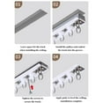 thumbnail image 6 of Curtain Rod Ceiling Mounted Curtain Track, With Pulleys, Hidden Room Divider Ceiling Track, Aluminum Ceiling Track for Bedroom, Hospital, Living Room, 6 of 7